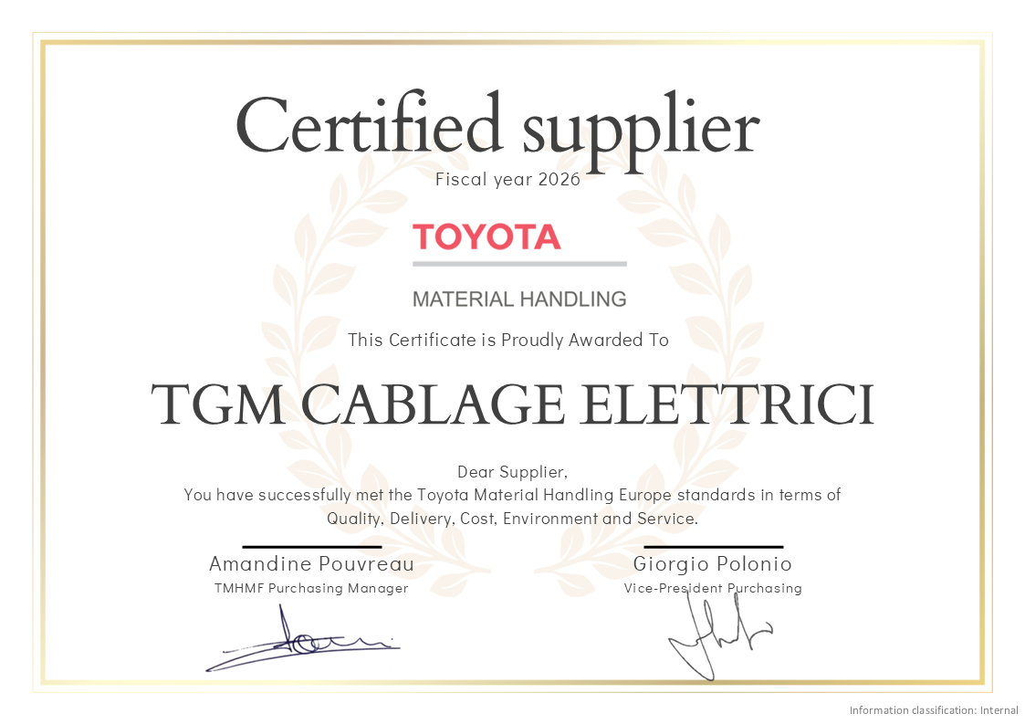 TGM Certified Supplier 2026